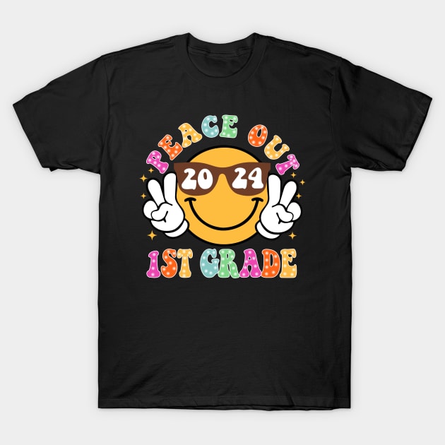 Peace Out School, Last Day of School, End of School 1st Grade T-Shirt by thavylanita